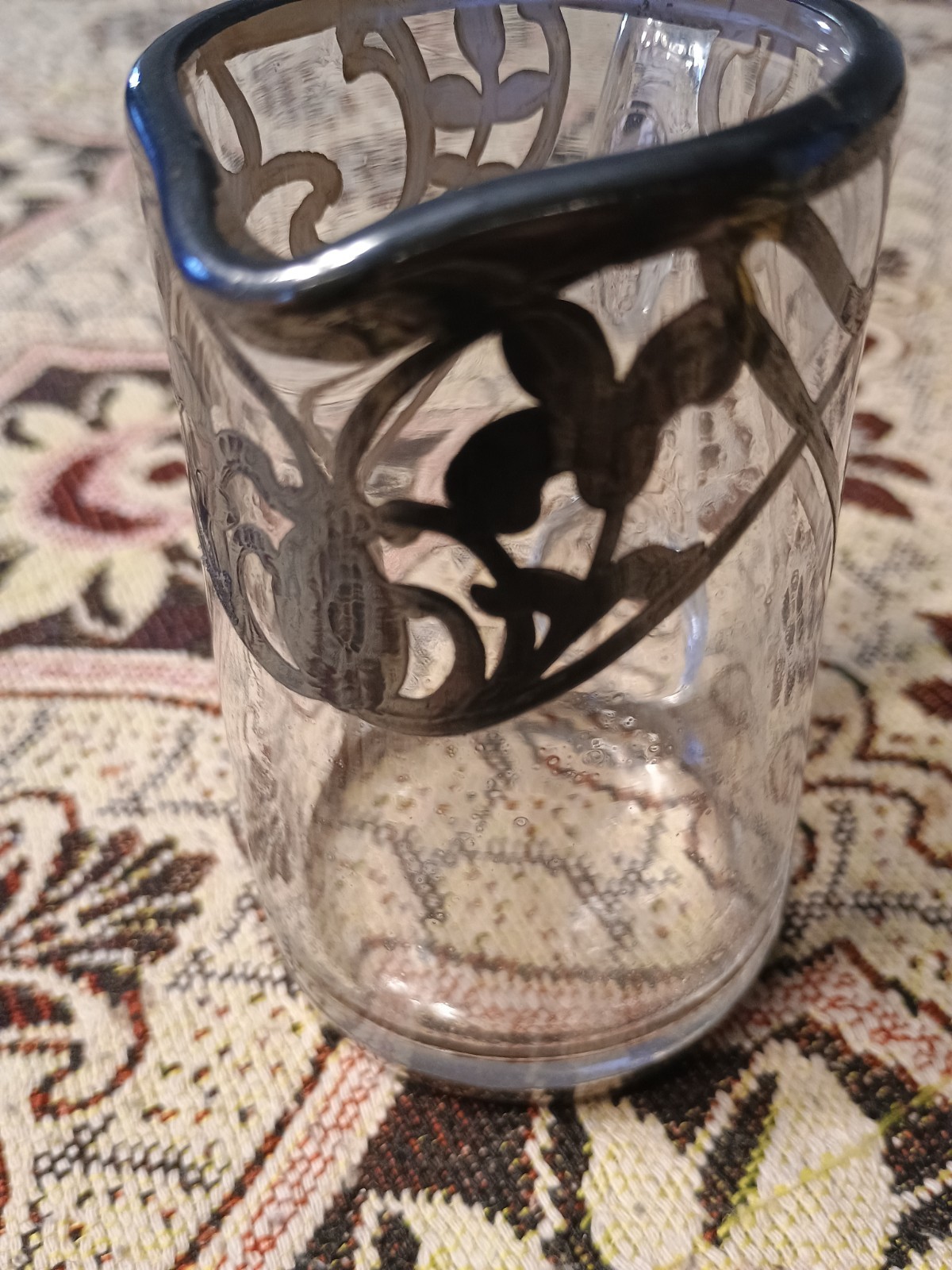Silver Overlay Glass