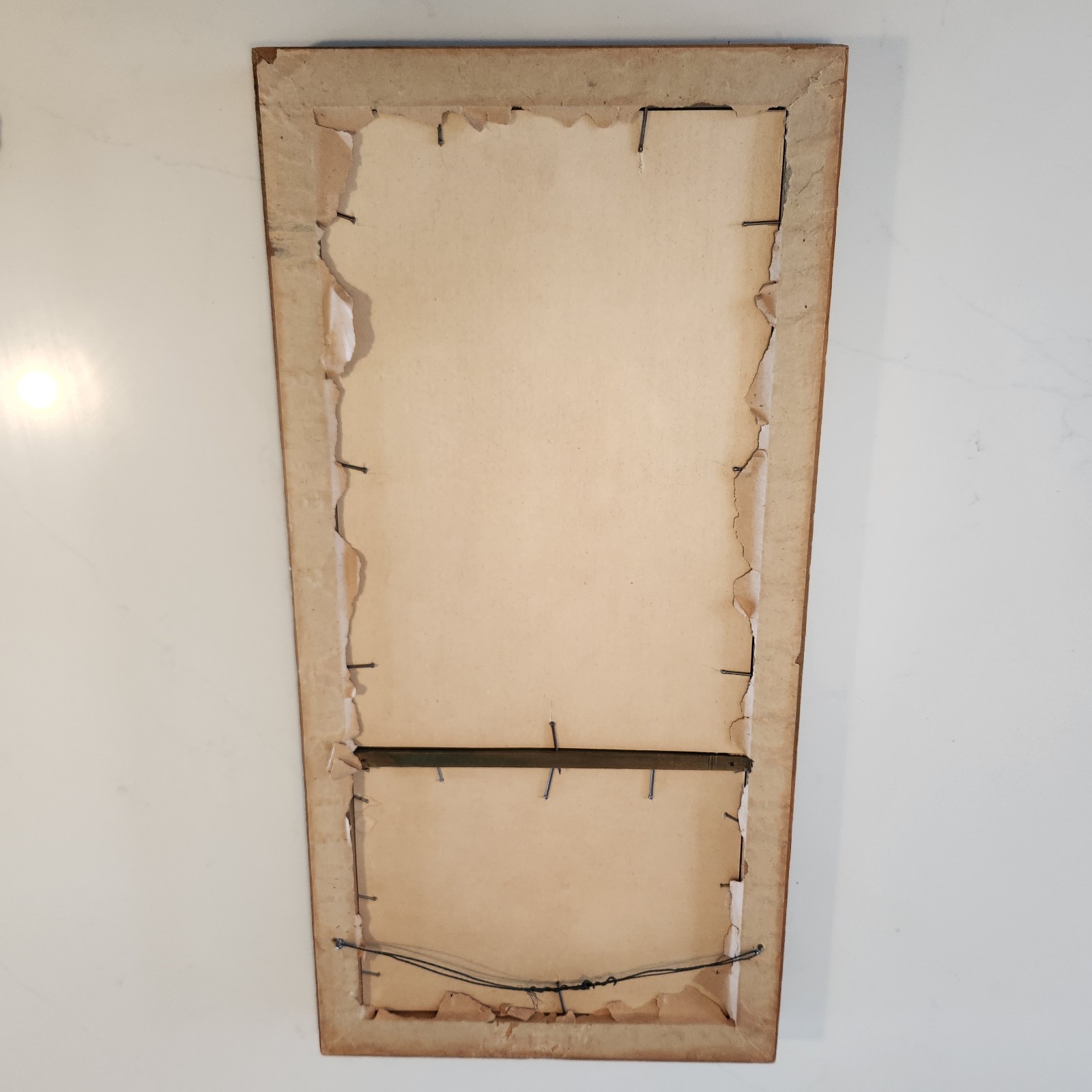 Antique Split Column Mirror w/ Gilded Ring Turnings