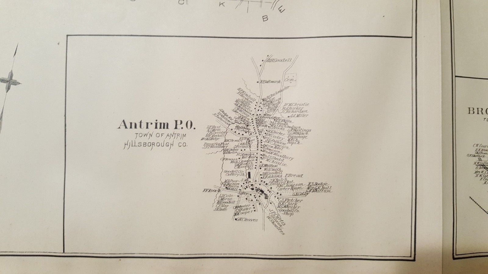 Antique, MAP PART 4 OF THE CITY OF MANCHESTER, N.HAMPSHIRE – 1892 ATLAS