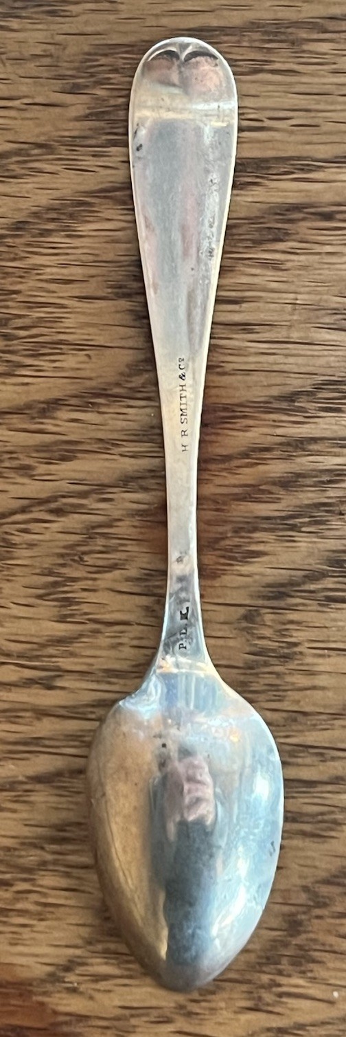 American Coin Silver Engraved Demitasse Spoon P L Krider Philadelphia 1850-1855