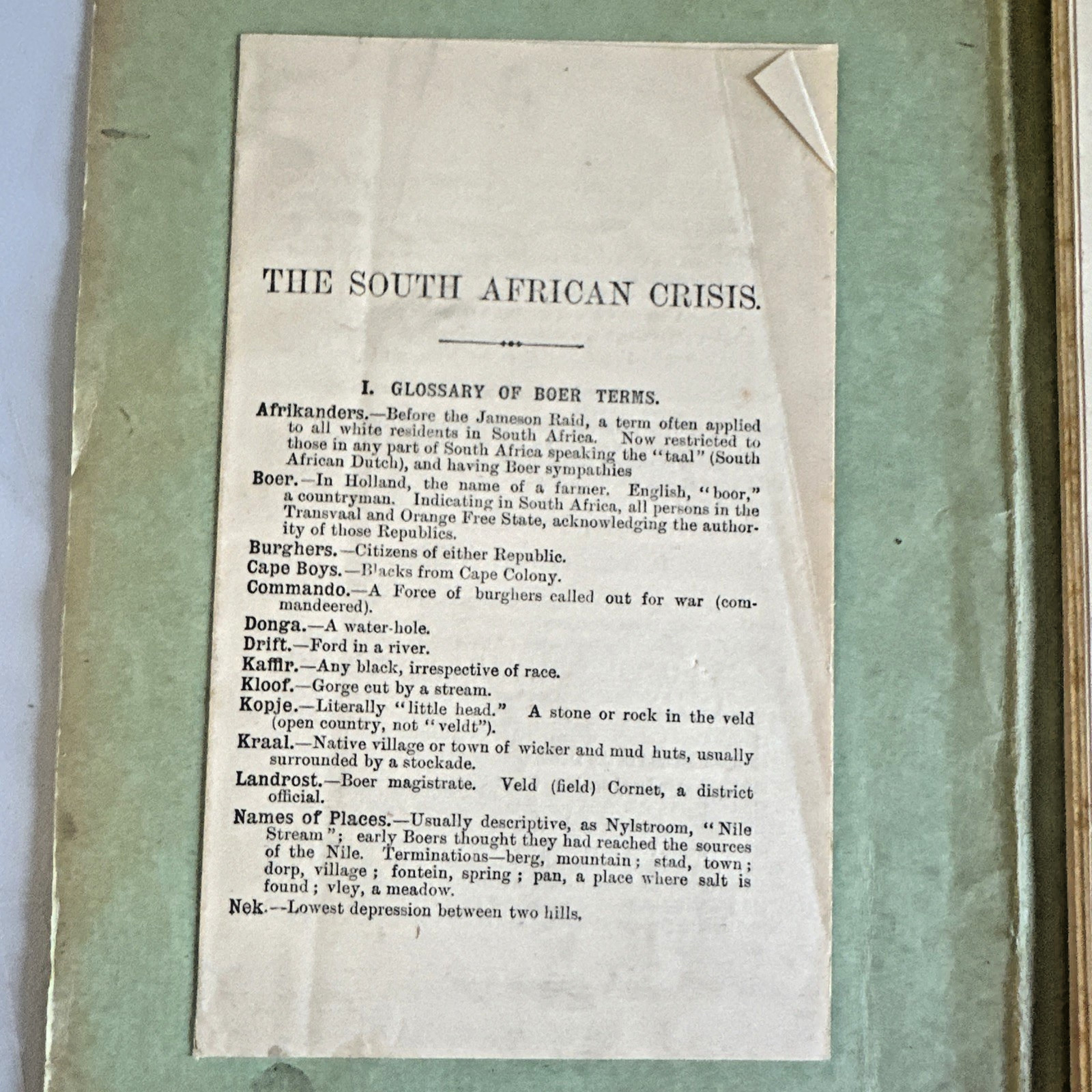 Antique Bacon’s Bird’s-Eye View of South Africa Map #8 Boer History & Glossary