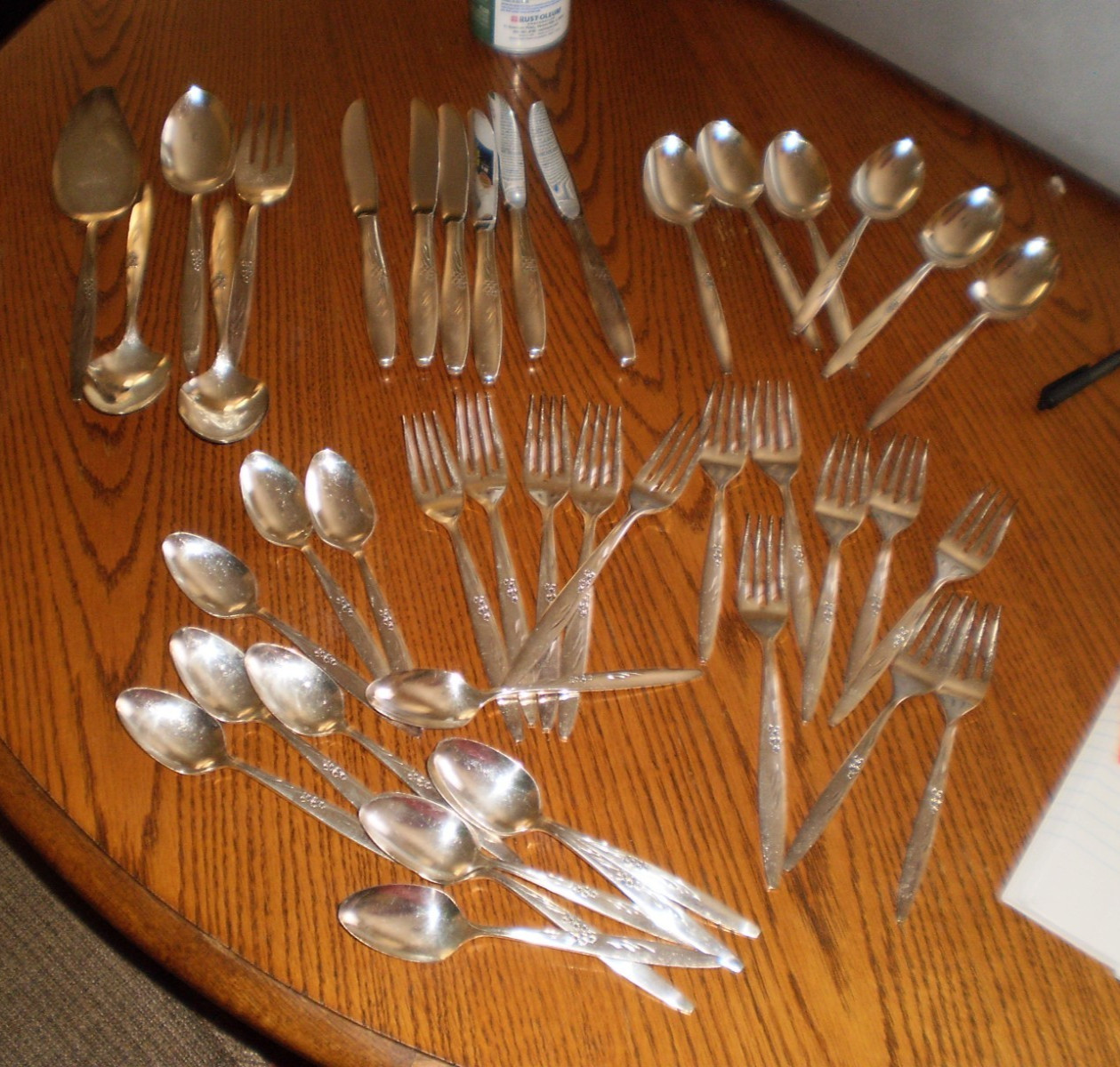 Vintage 1960 Oneida Community Silverplate Enchantment aka Gentle Rose 43 PC