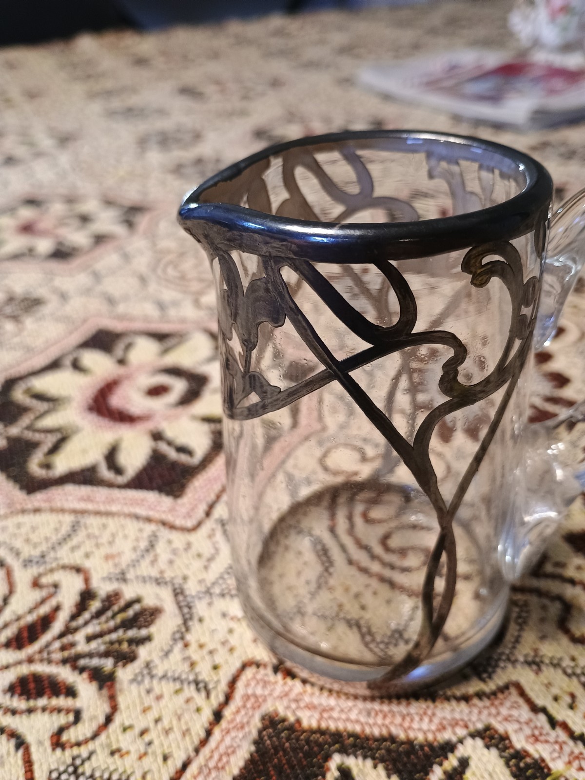 Silver Overlay Glass