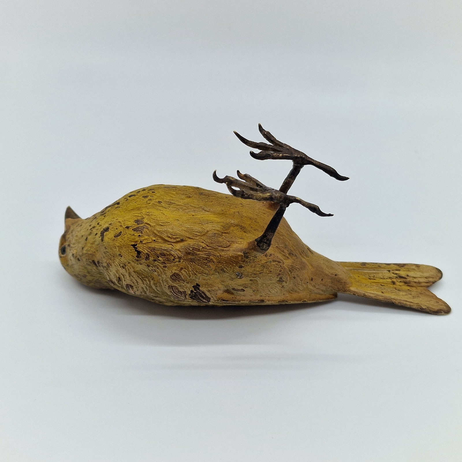Austrian Cold Painted Bronze Bird Figurine Vienna Style C1900