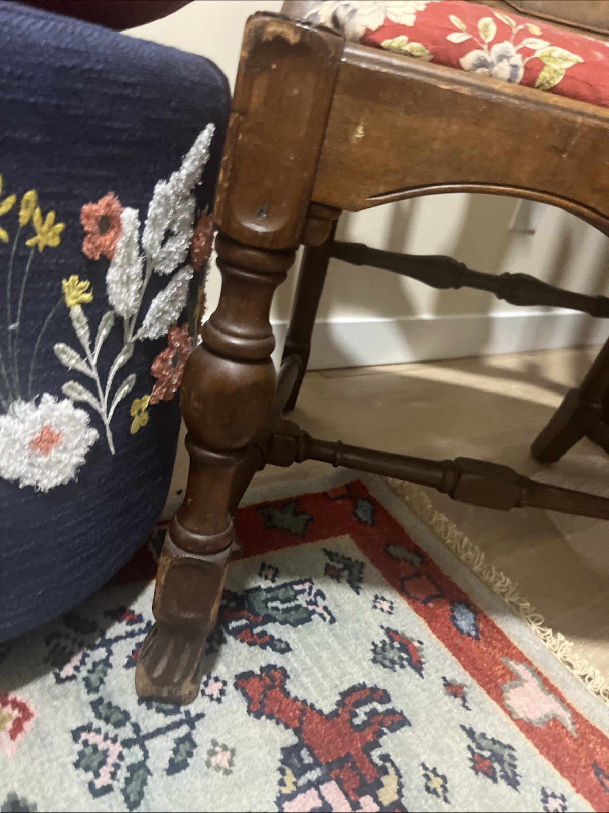 Queen Anne CHAIR, c1730, Solid Walnut, England, Sheppards Crook, Antique