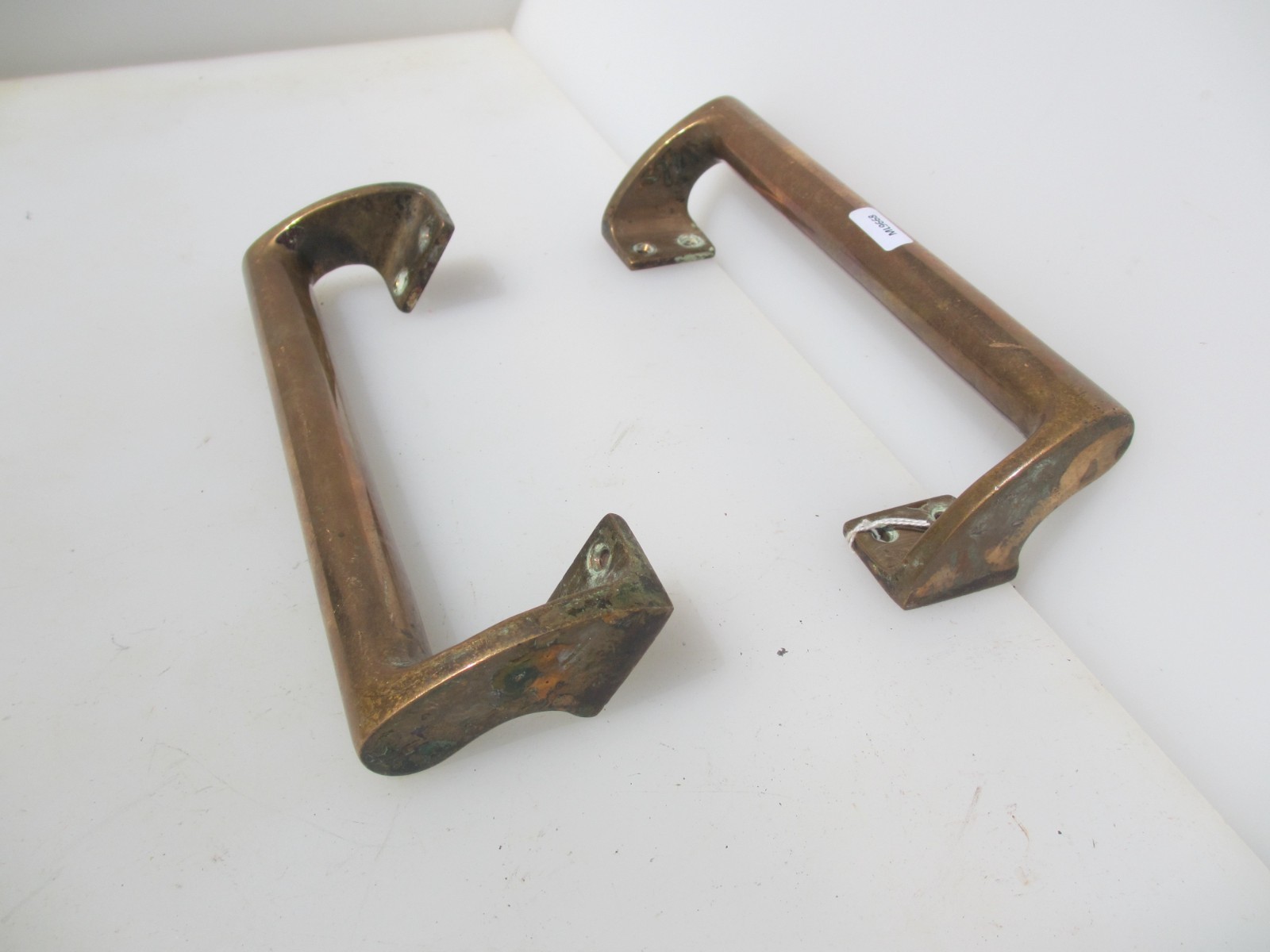 Antique Copper Door Handles Pulls Shop Cinema Old Art Deco Vintage Bronze 12″