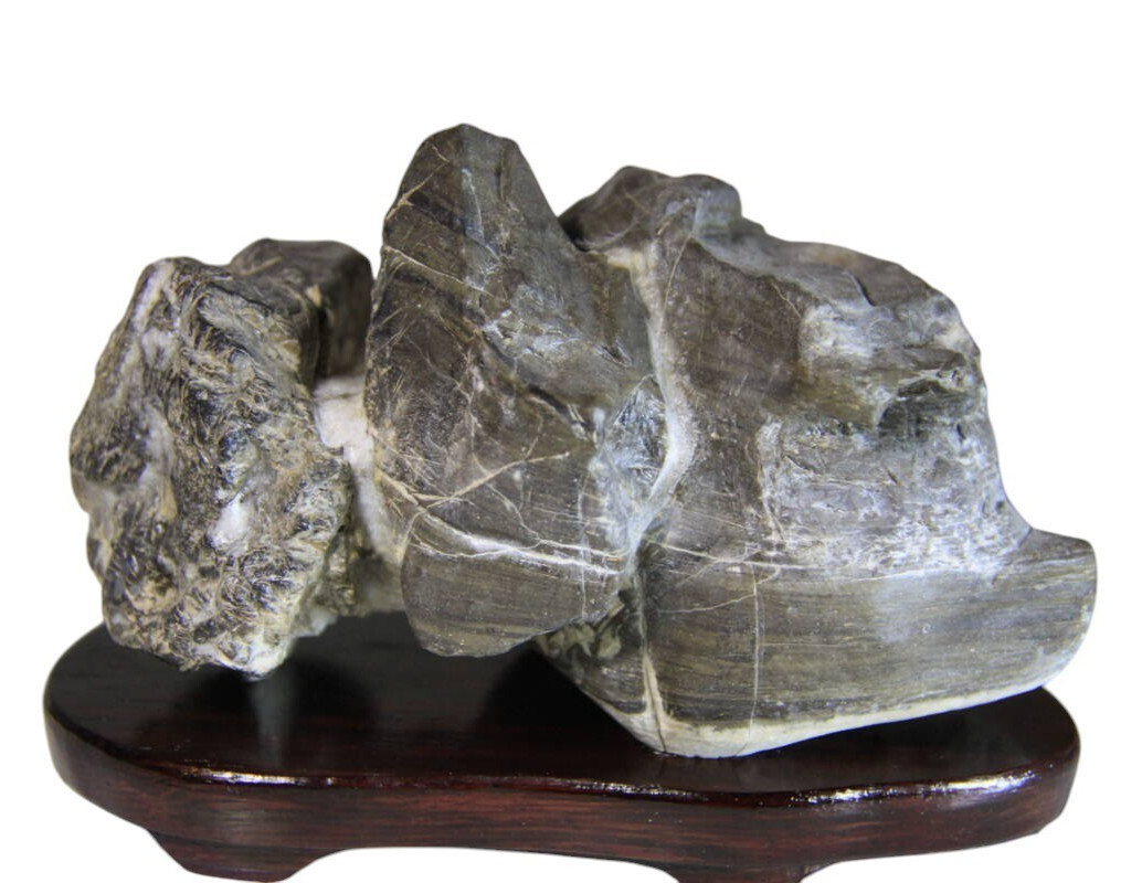 Suiseki Viewing Stone Bonsai ornamental stones rock Abekawa Stone w4.9in