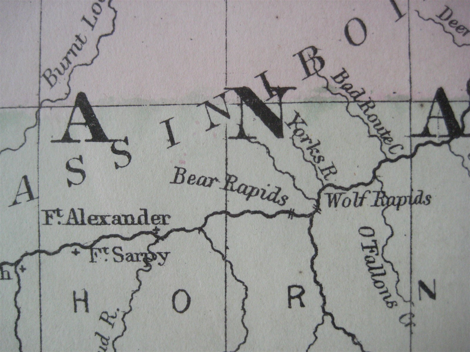 Original Color 1874 Mitchell Map COLORADO WYOMING DAKOTA MONTANA Trading Posts