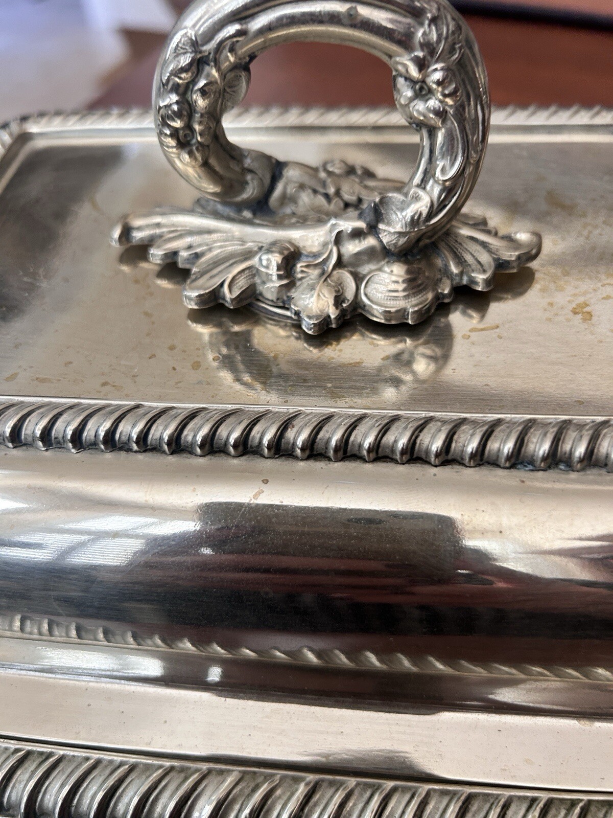 Silver Plated Lidded Rectangular Entree Dish – Marked E.P.N.S & 1919