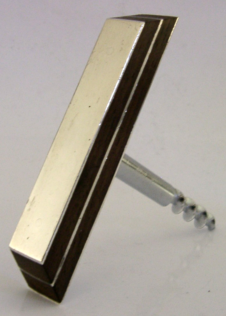 STYLISH ENGLISH STERLING SILVER HARDWOOD CORKSCREW 1988 BARWARE 68g