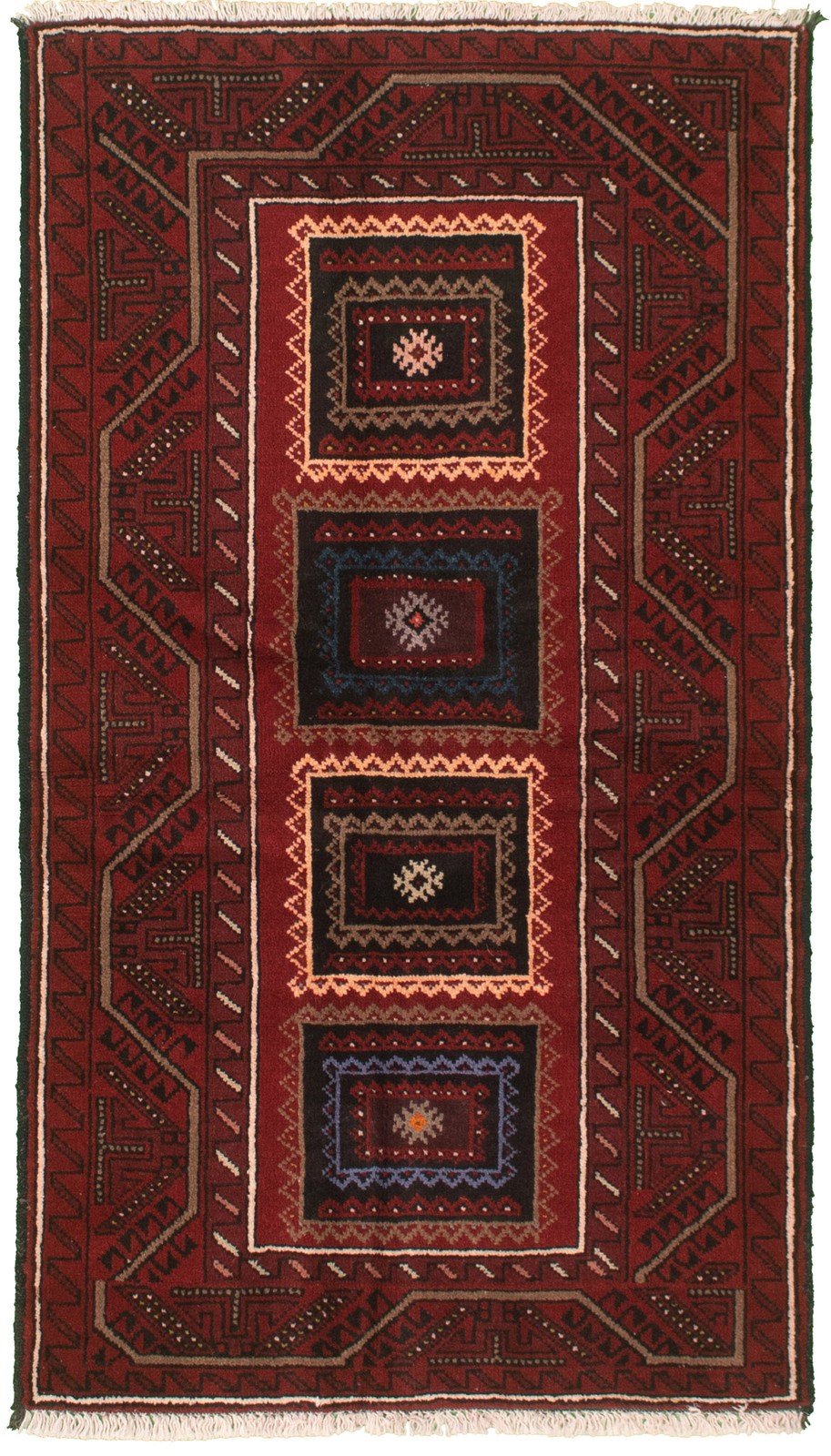 Vintage Traditional Hand-Knotted Area Rug 3’0″ x 5’7″ Oriental Wool Carpet