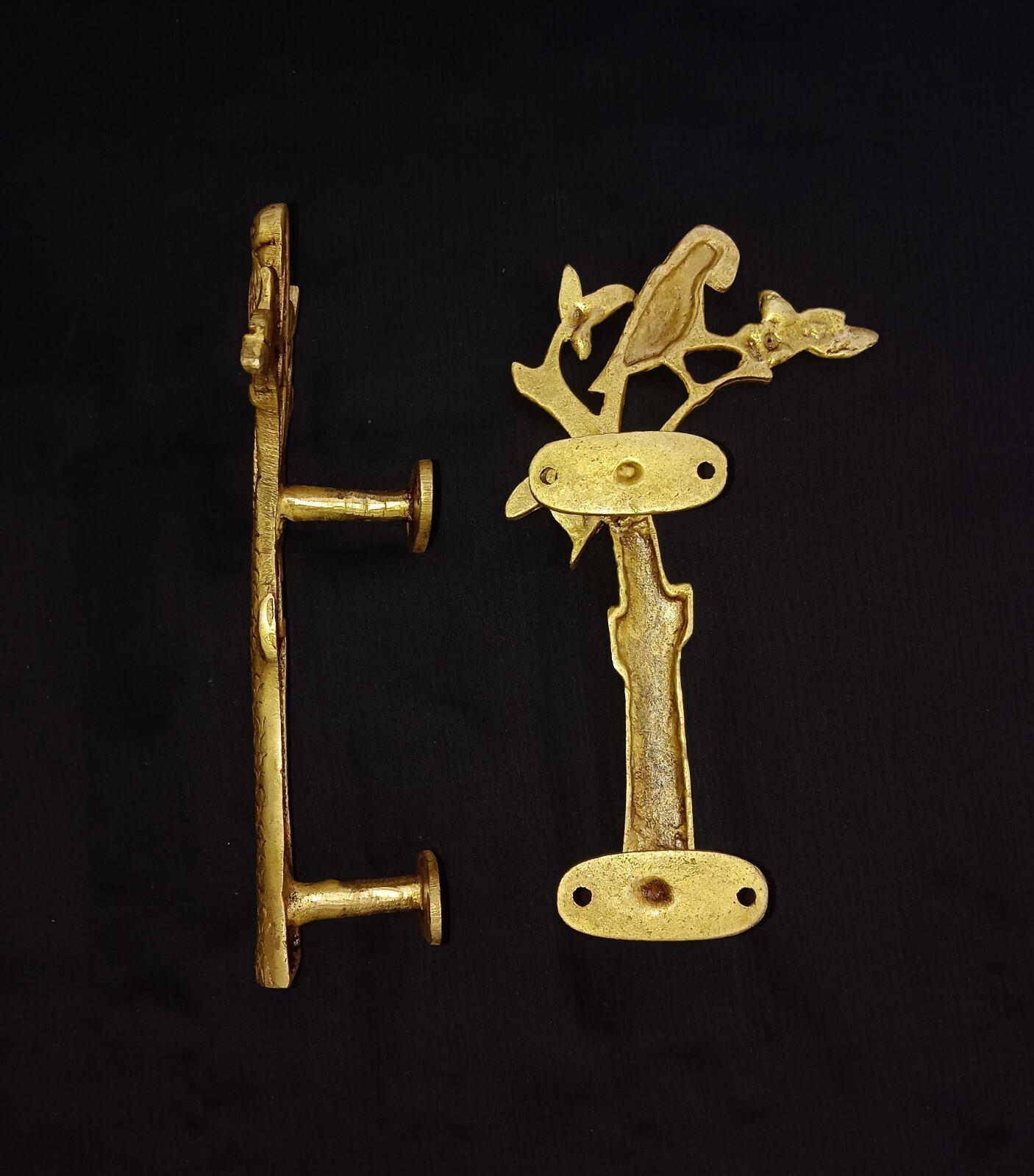 Macaw Bird with Tree Door Handle Set 8.0″ Inches Brass Parrot Outdoor Pull CA579
