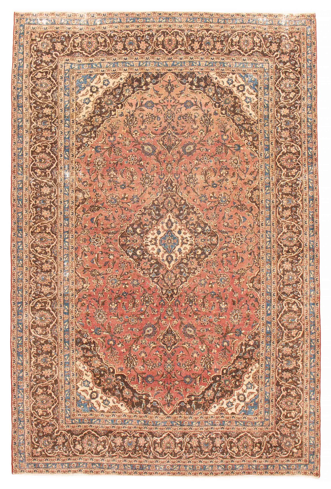 Vintage Traditional Hand-Knotted Area Rug 7’11” x 11’8″ Oriental Wool Carpet