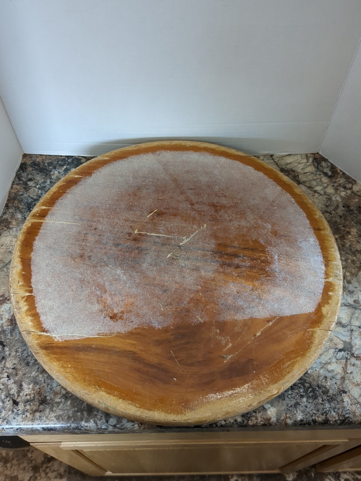 Antique 16.25 In Round Cheese Press Cover