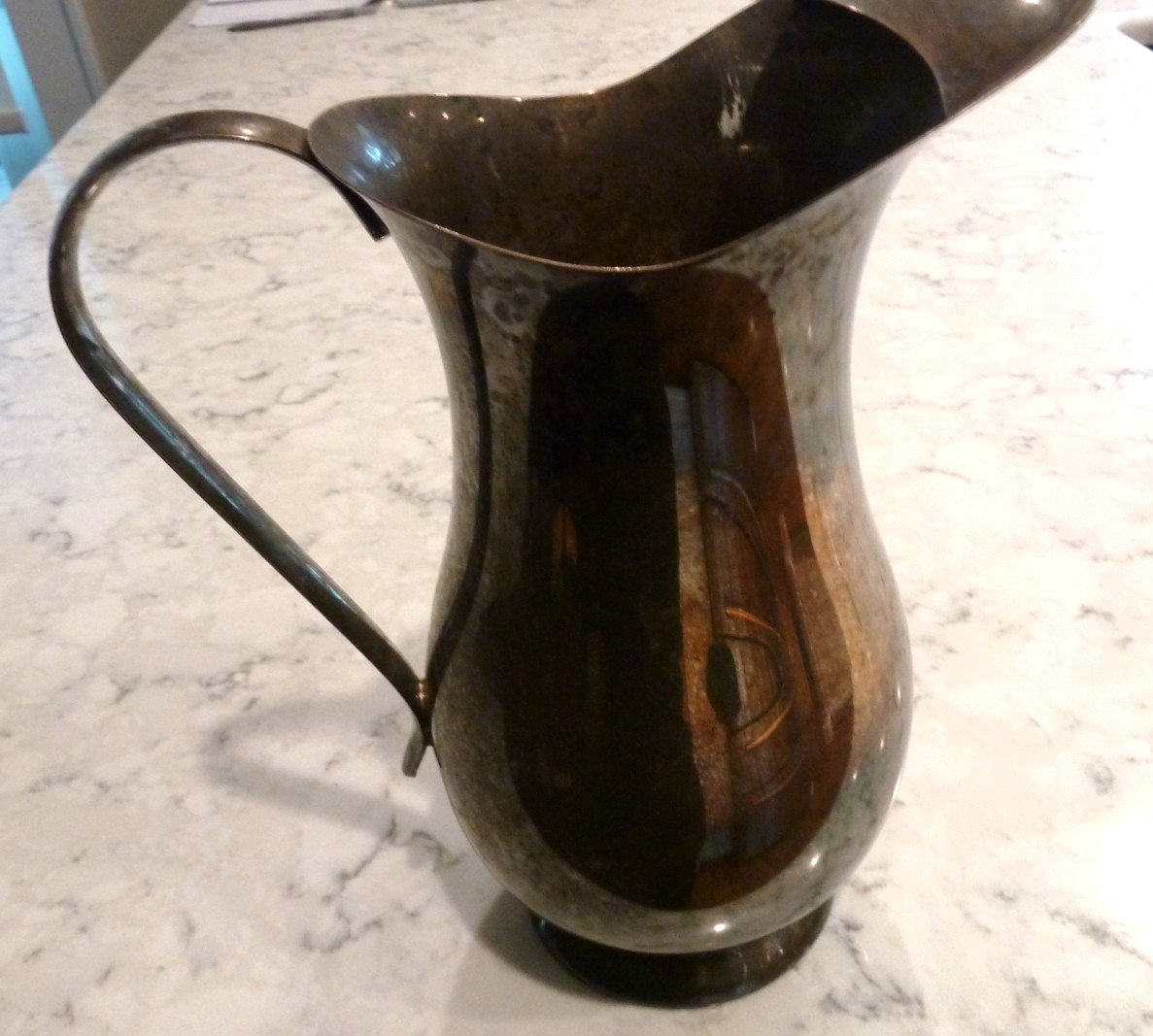 Vintage Water Pitcher From The Sheffield Silver Co. Made In USA 9.5 Inches Tall
