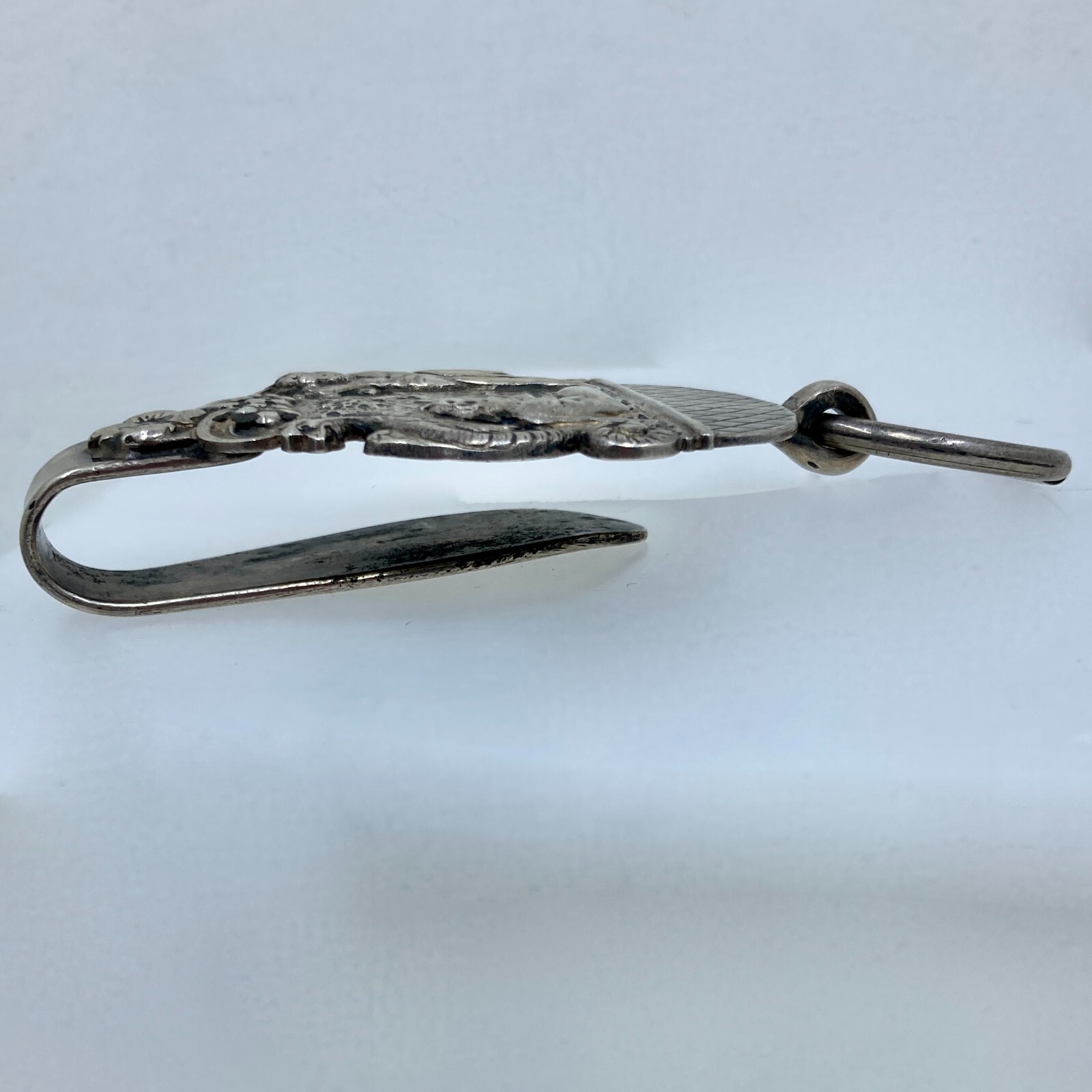 Pre 1789 France 935 Silver Chatelaine Clip w/ Children or Putti & Griffin