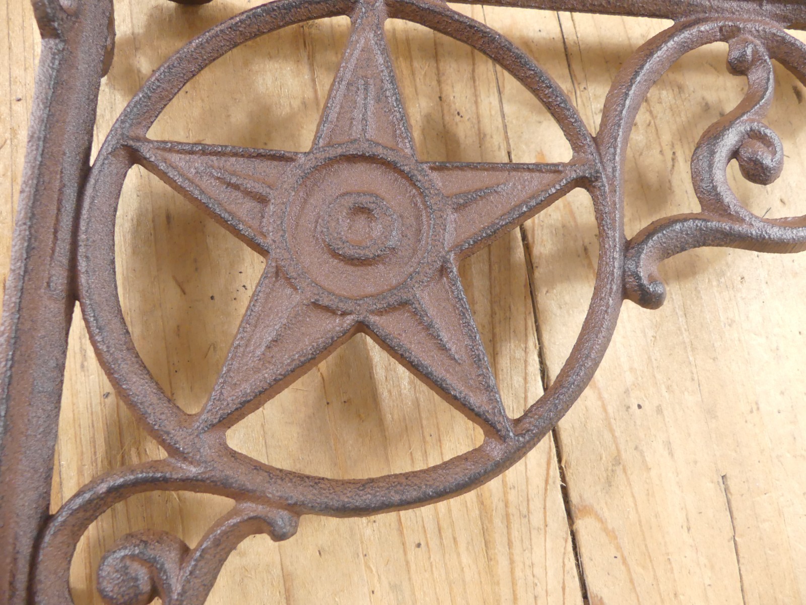 4 Rustic Wall Shelf Bracket Cast Iron Western Star Hanger Brackets Corbels Book