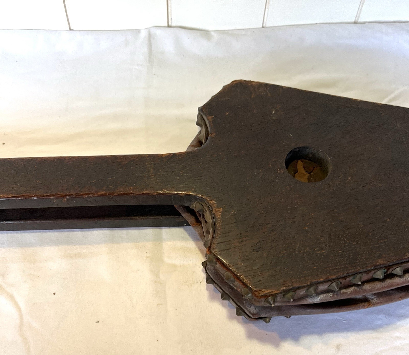 Antique Victorian Fireplace Bellows – Warwick Castle Motif, Circa 1800’s