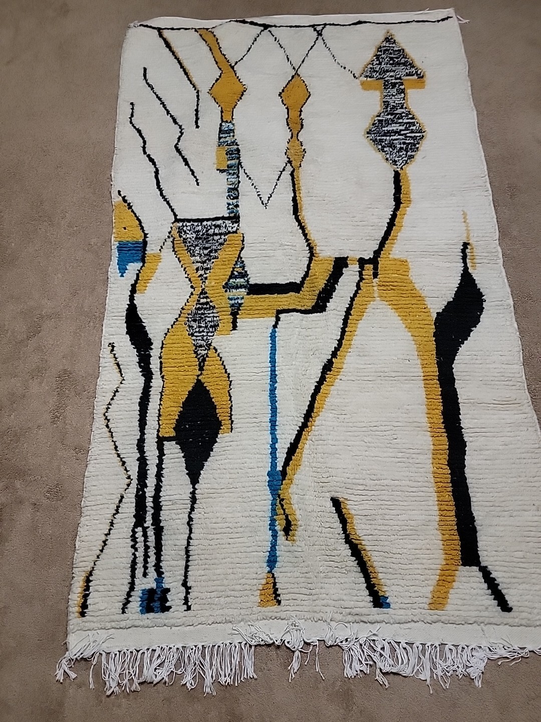 Berber New Moroccan Handmade Khenifra Mid-Atlas Carpet Rug 106′ X 61′, US Seller