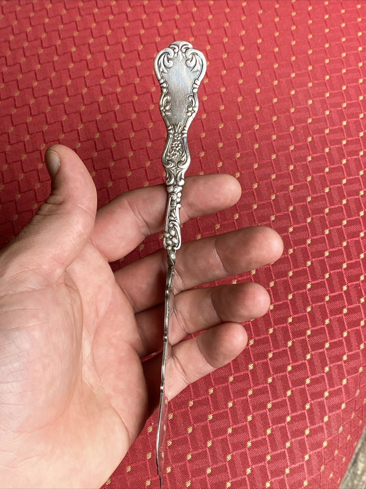 🦅 WM Rogers ⭐️ HARVARD Pattern 1891 TWISTED HANDLE MASTER BUTTER KNIFE SPREADER