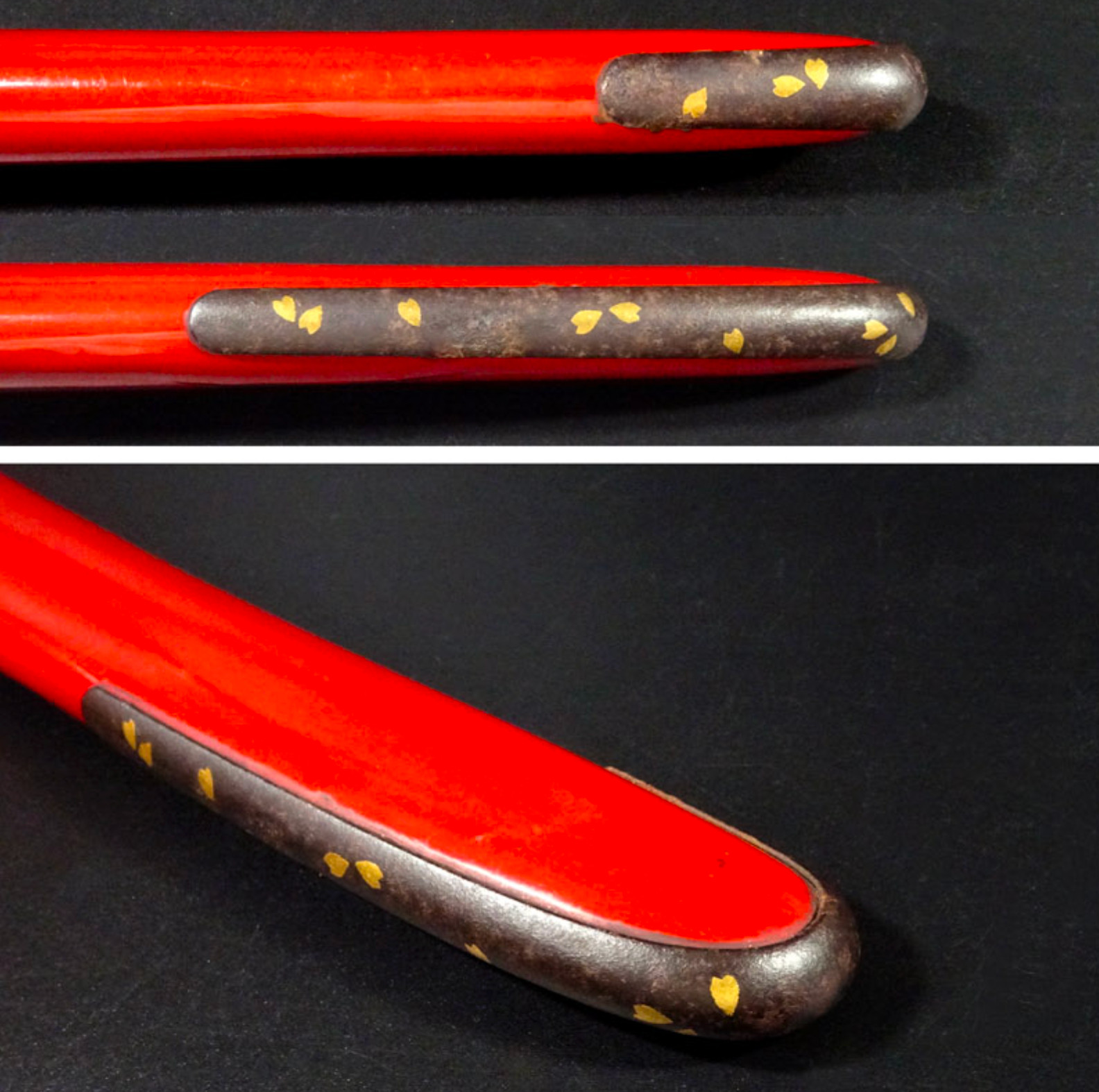 TANTO 短刀 “ Mumei ” 無銘 Japanese Sword 27.4 cm Antique 刀 Samurai Red Rare Koshirae