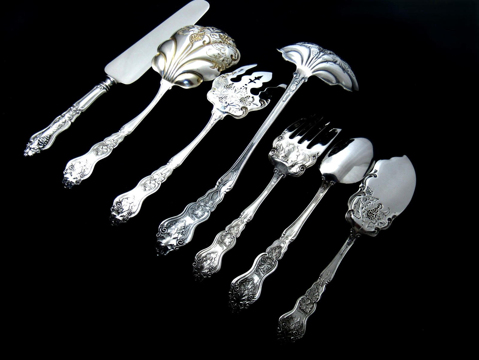 ❤️ MOSELLE AMERICAN SILVER SALAD SERVING FORK JELLY KNIFE LADLE PIE SERVER