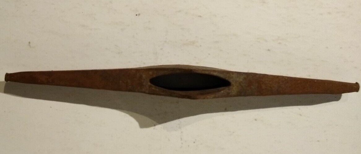 Vintage Rusty Pickaxe Head – Antique Iron Mining Tool – Rustic Farm Decor 14.2″
