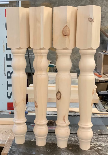 35″inches Solid Knotty pine dining Table Legs island legs