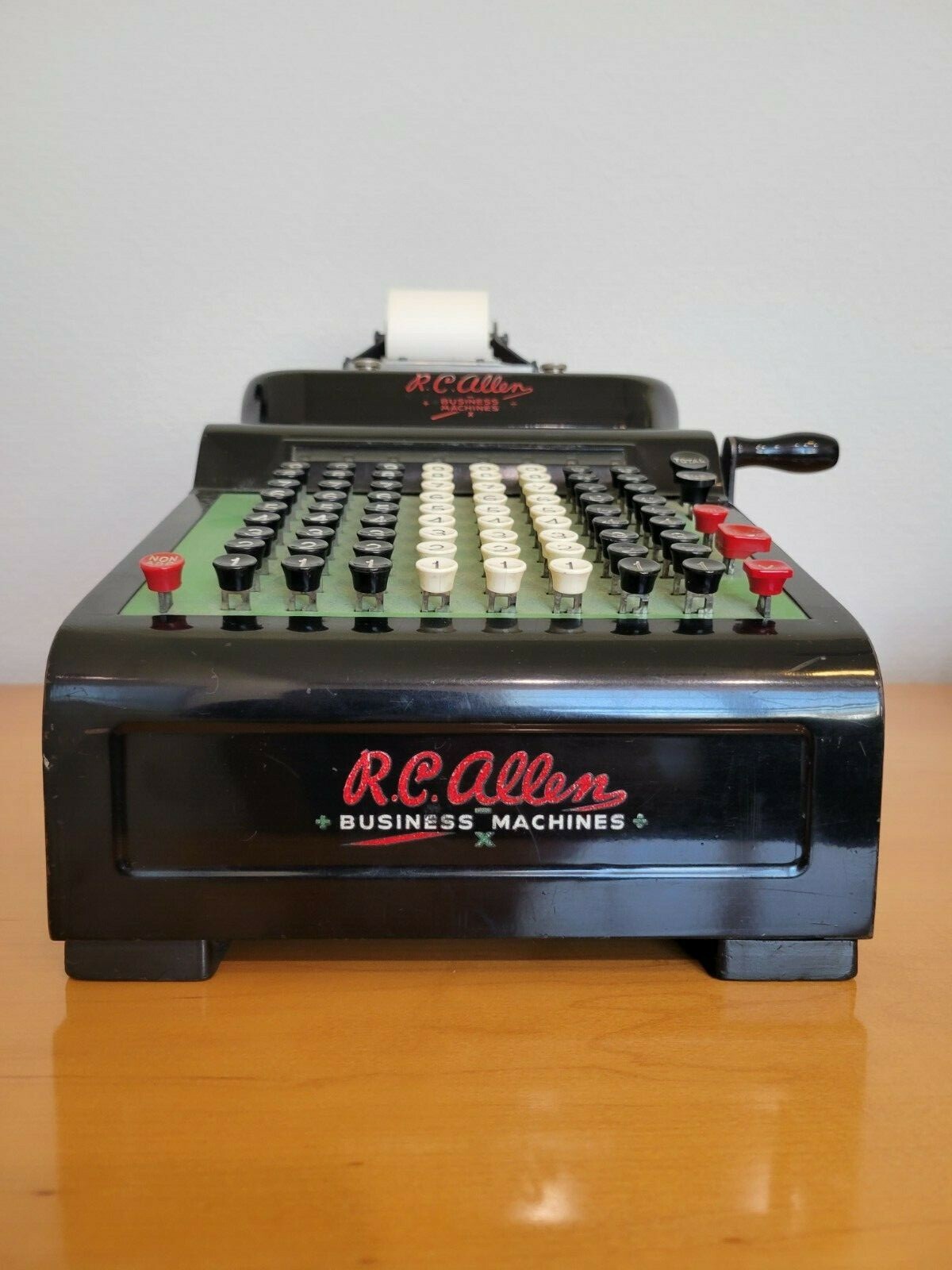 Vintage RC Allen Figuring Machine Adding Subtracting Nice Condition circa 1940’s