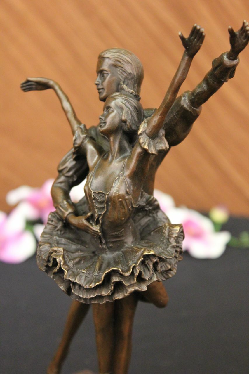 Dancing Lovers 12″ High Accent 100% Solid Bronze Sculpture Home Decoration decor