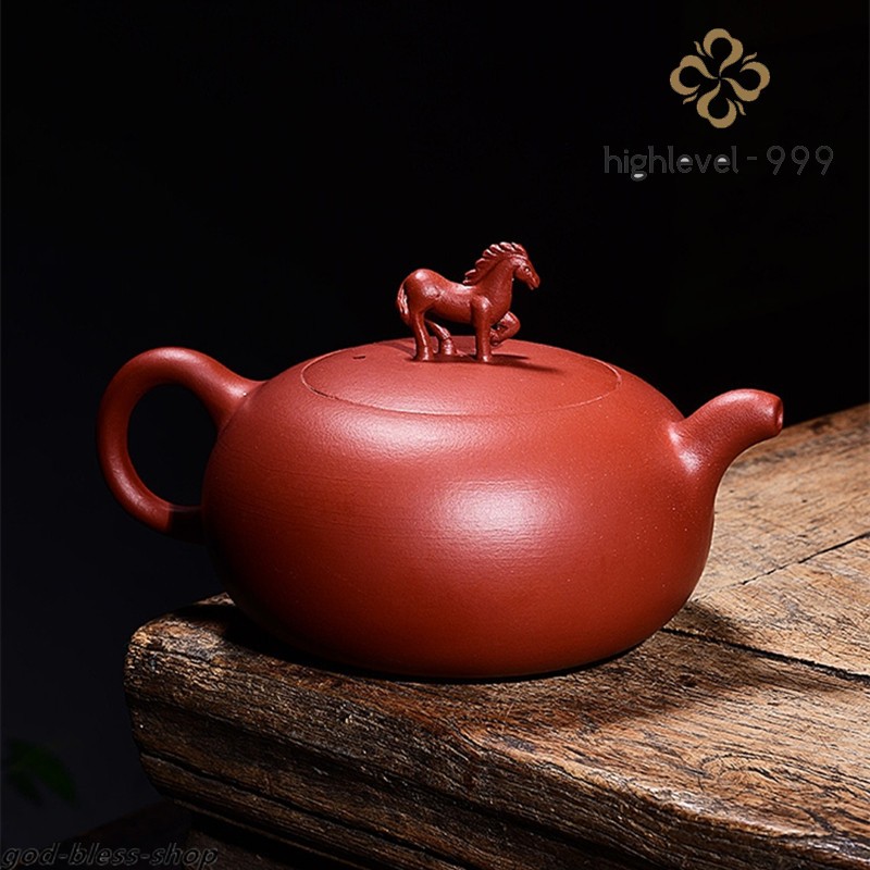 yixing zisha Pottery handmade Animal horse kungfu tea pot master xishi pot 西施壶