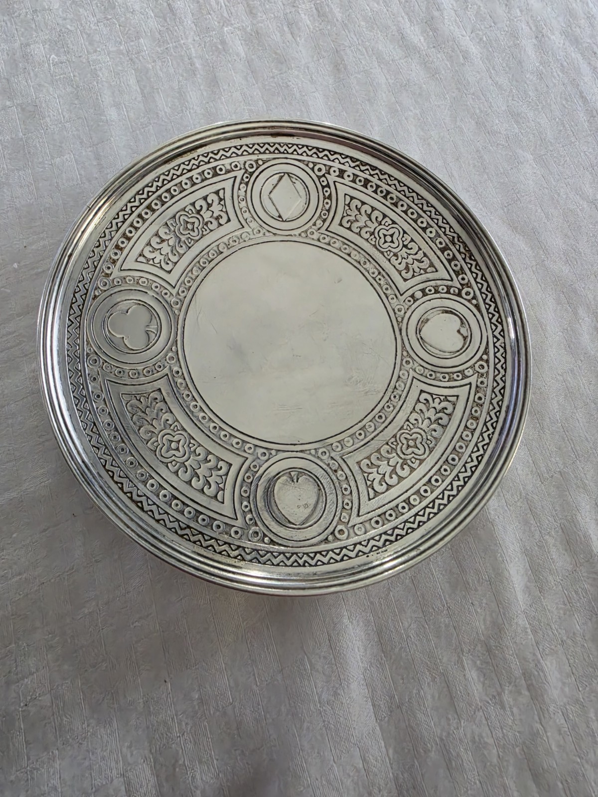 Antique Tiffany & Co Round Poker Chip Tray John C. Moore II Era