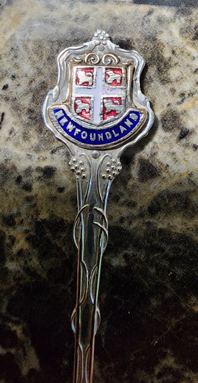 EXQUISITE ENGLAND NEWFOUNDLAND SILVERPLATE DEMITASSE COFFEE SOUVENIR SPOON ☕️🍵