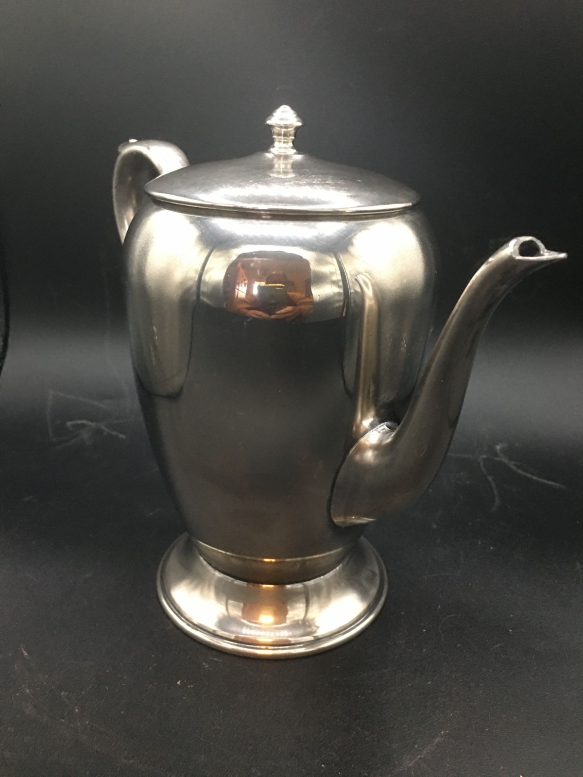 KEYSTONE SILVER COFFEE POT Silverplate Over Copper KEYSTONEWARE Vintage