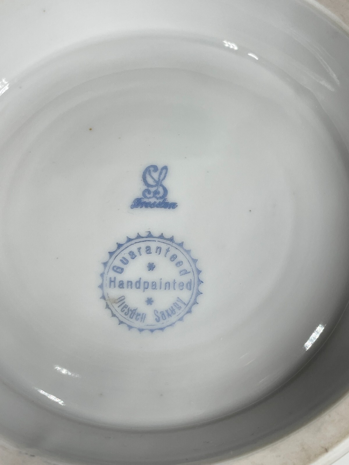 Carl Thieme Dresden Large Footed Painted Floral Reticulated Centerpiece Bowl