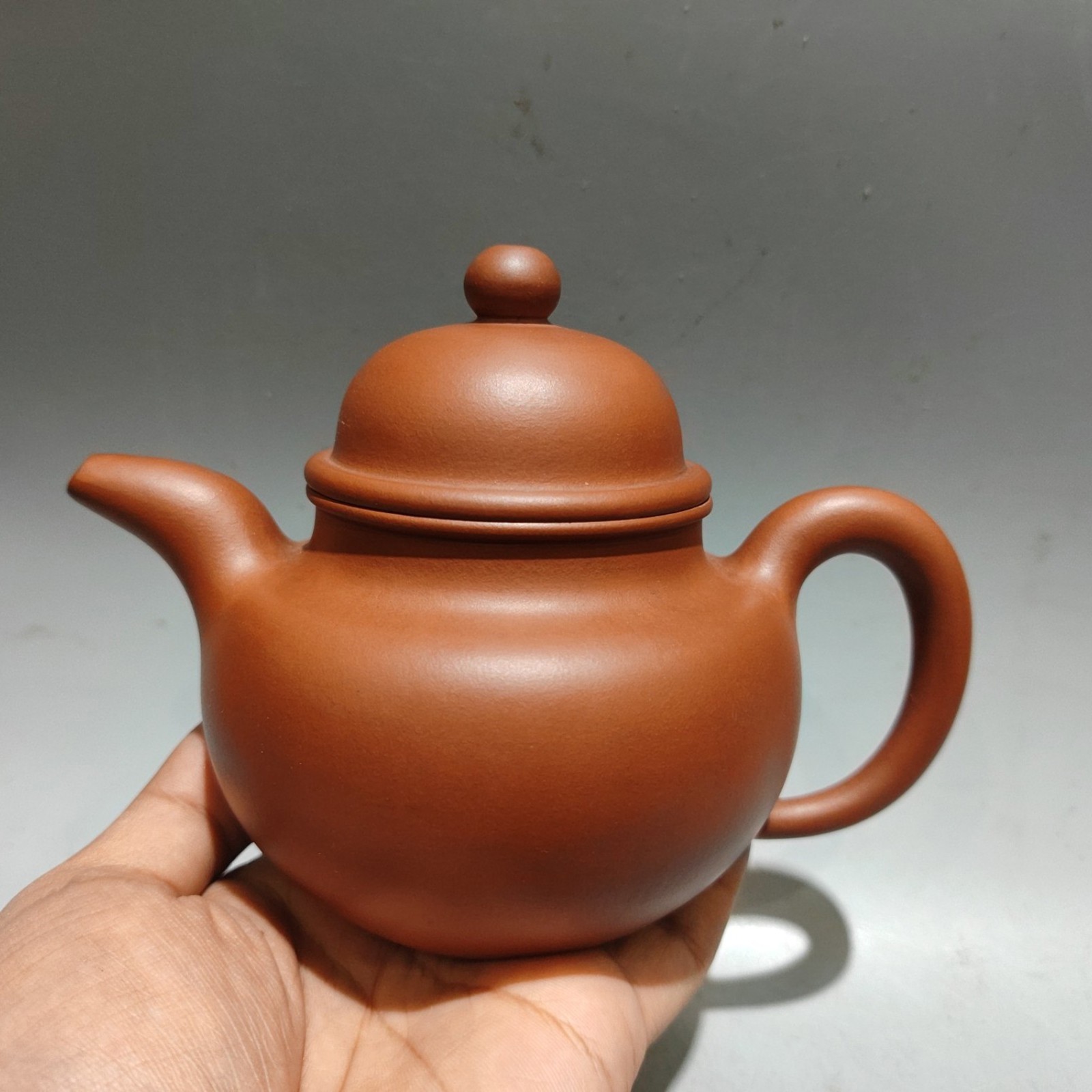 Vintage Yixing Zisha Teapots Yellow Tea Carved Sphere Globular Round Artistic
