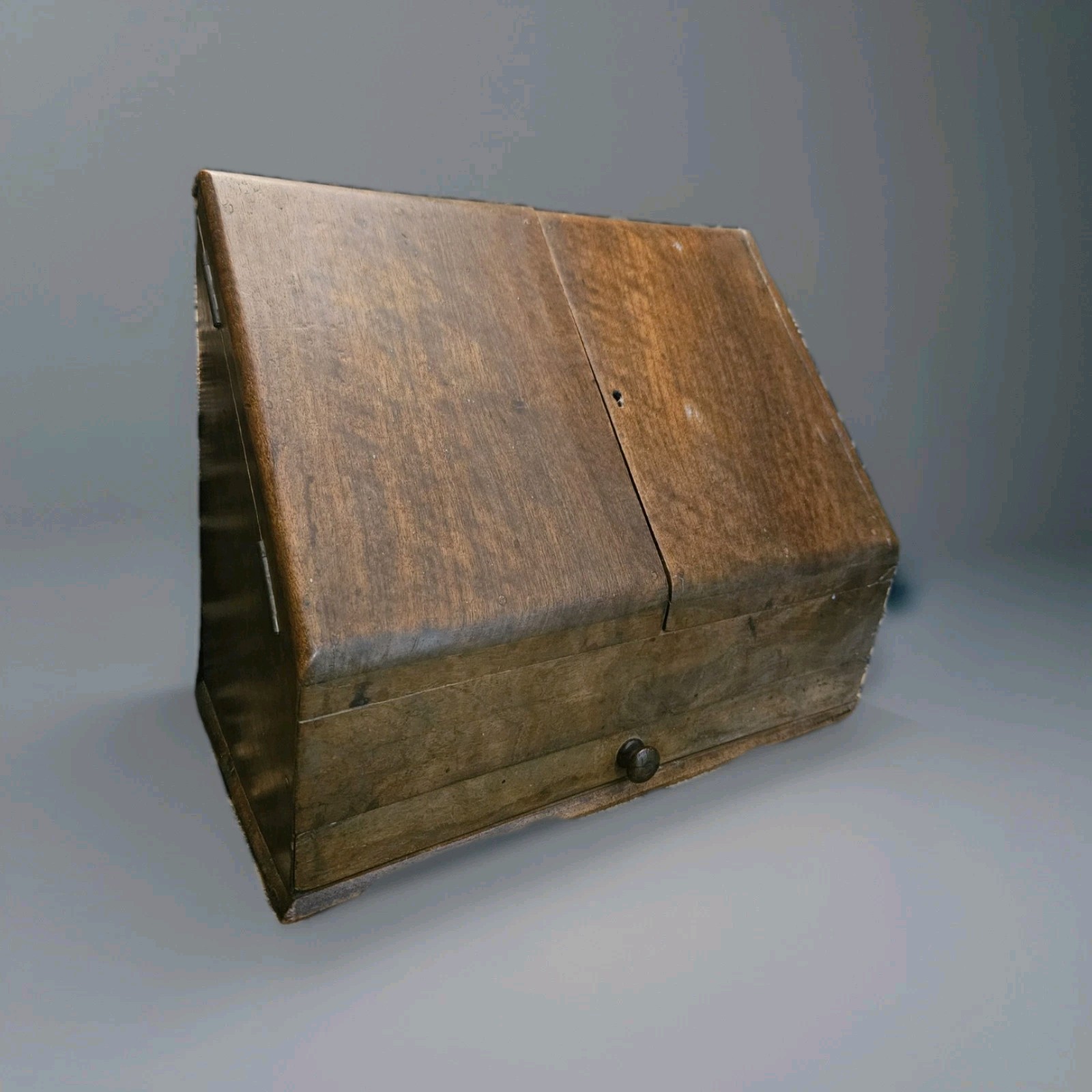 1930’s Wooden Stationary Letter Box English. Desk Top office tidy #913