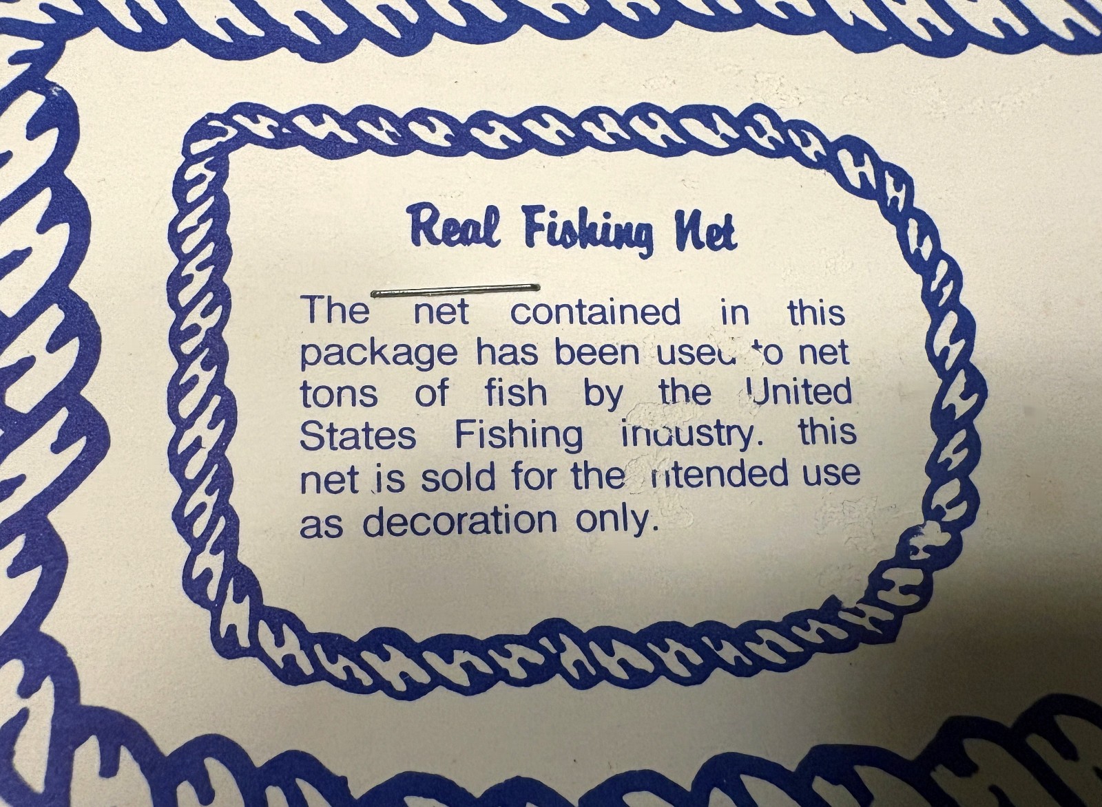 Nautical Decorative Fish Net 3’ x 5’
