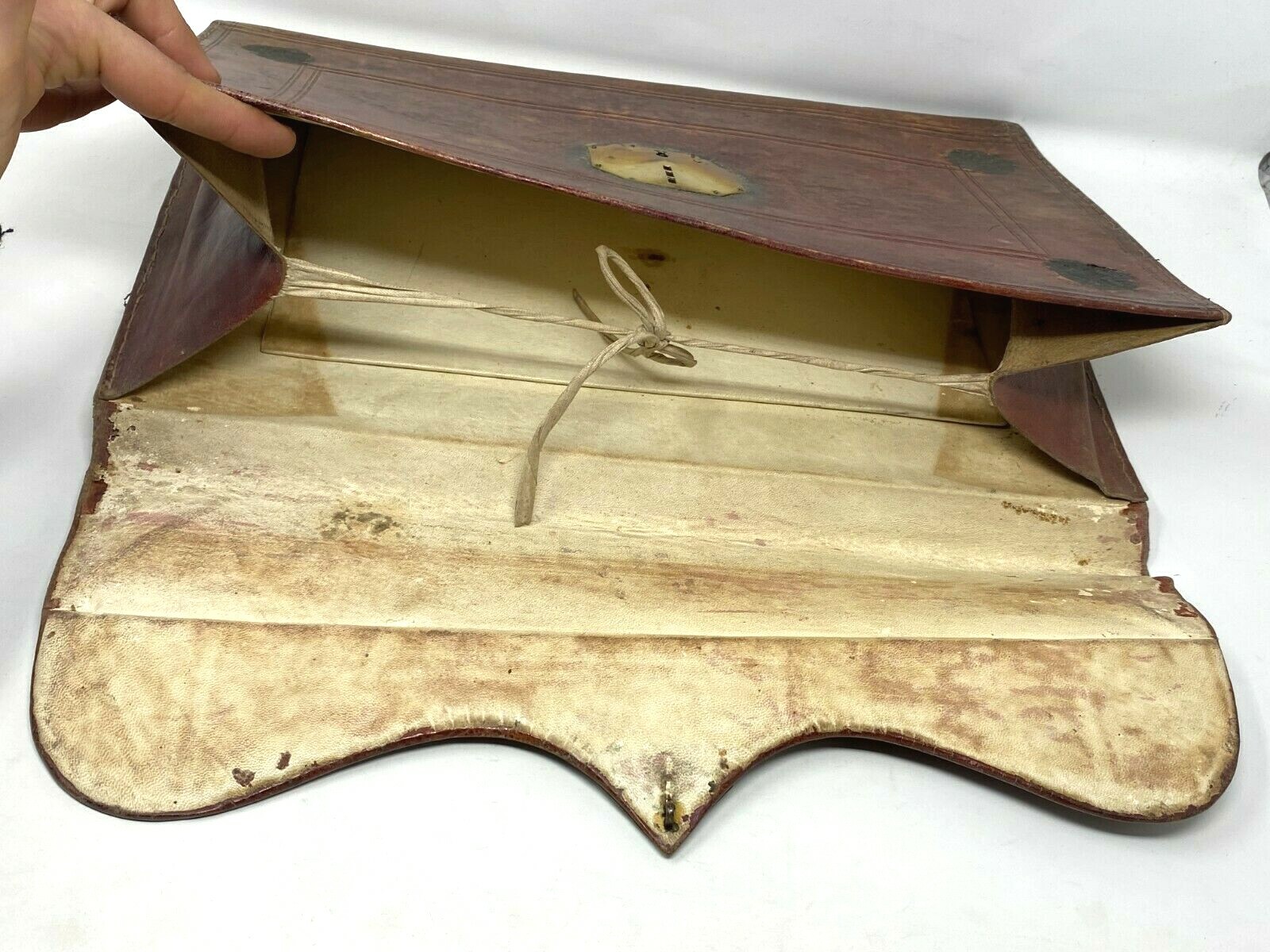 Leather Wallet 18th Century & Documents & Royalist & Fleur-De-Lys