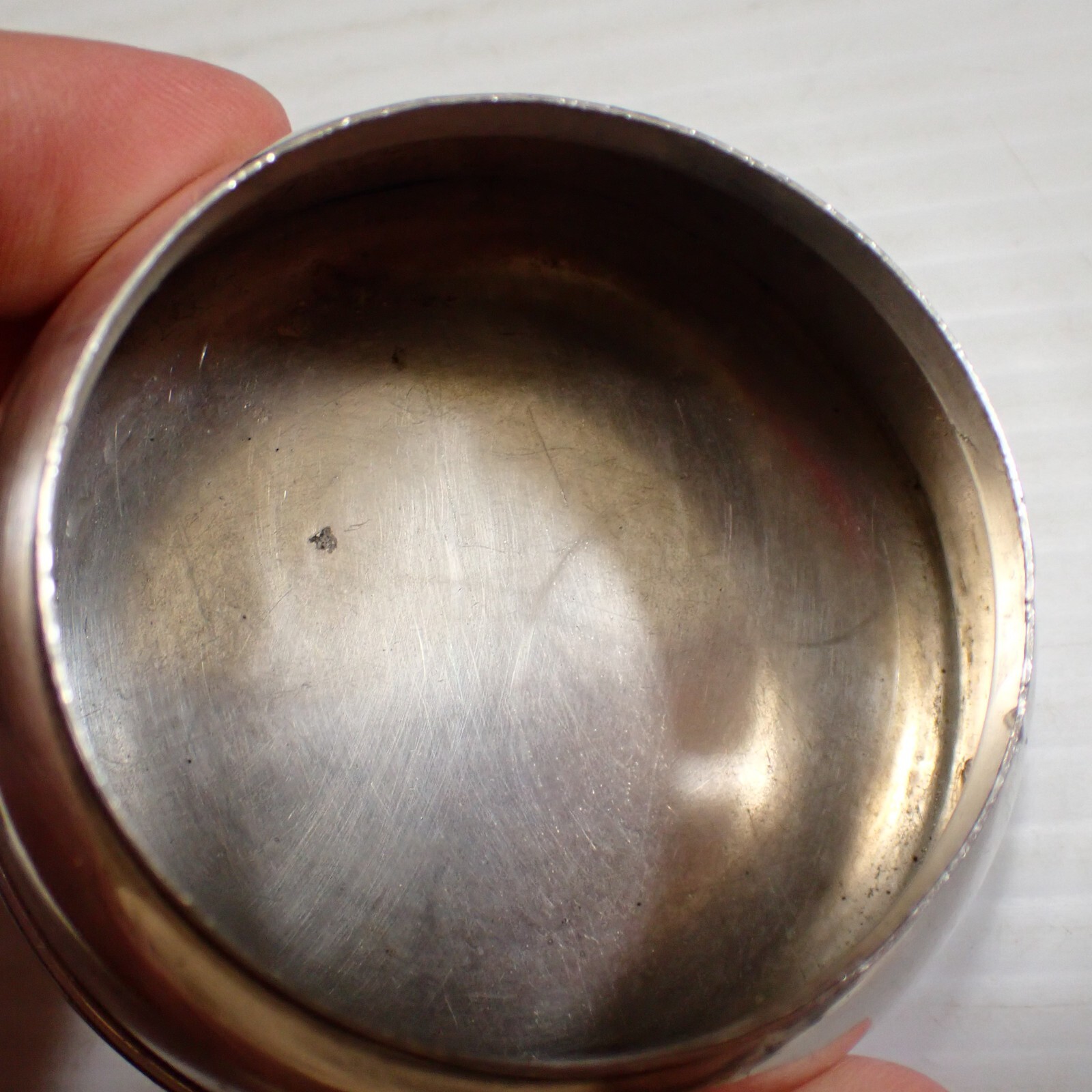 Antique Silver Plate Cufflink Box – Trinket Box – Collar Stud Box – Pill Box