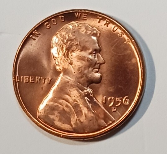 1956 D Lincoln Wheat Cent Penny BRILLIANT UNCIRCULATED