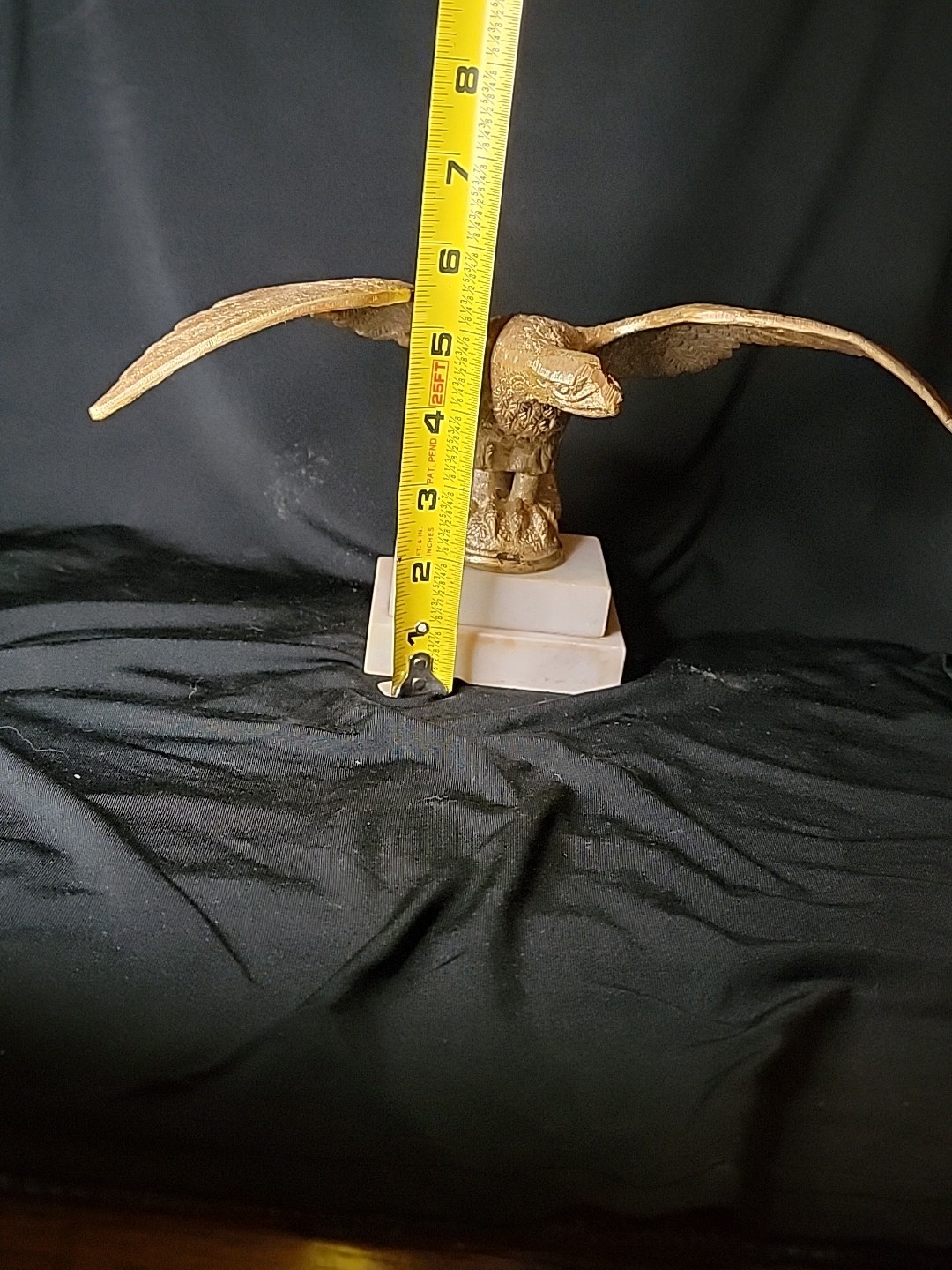 Architectural Finial Flag Pole Topper, 10″ Large Bronze / Brass ~ Marble Base