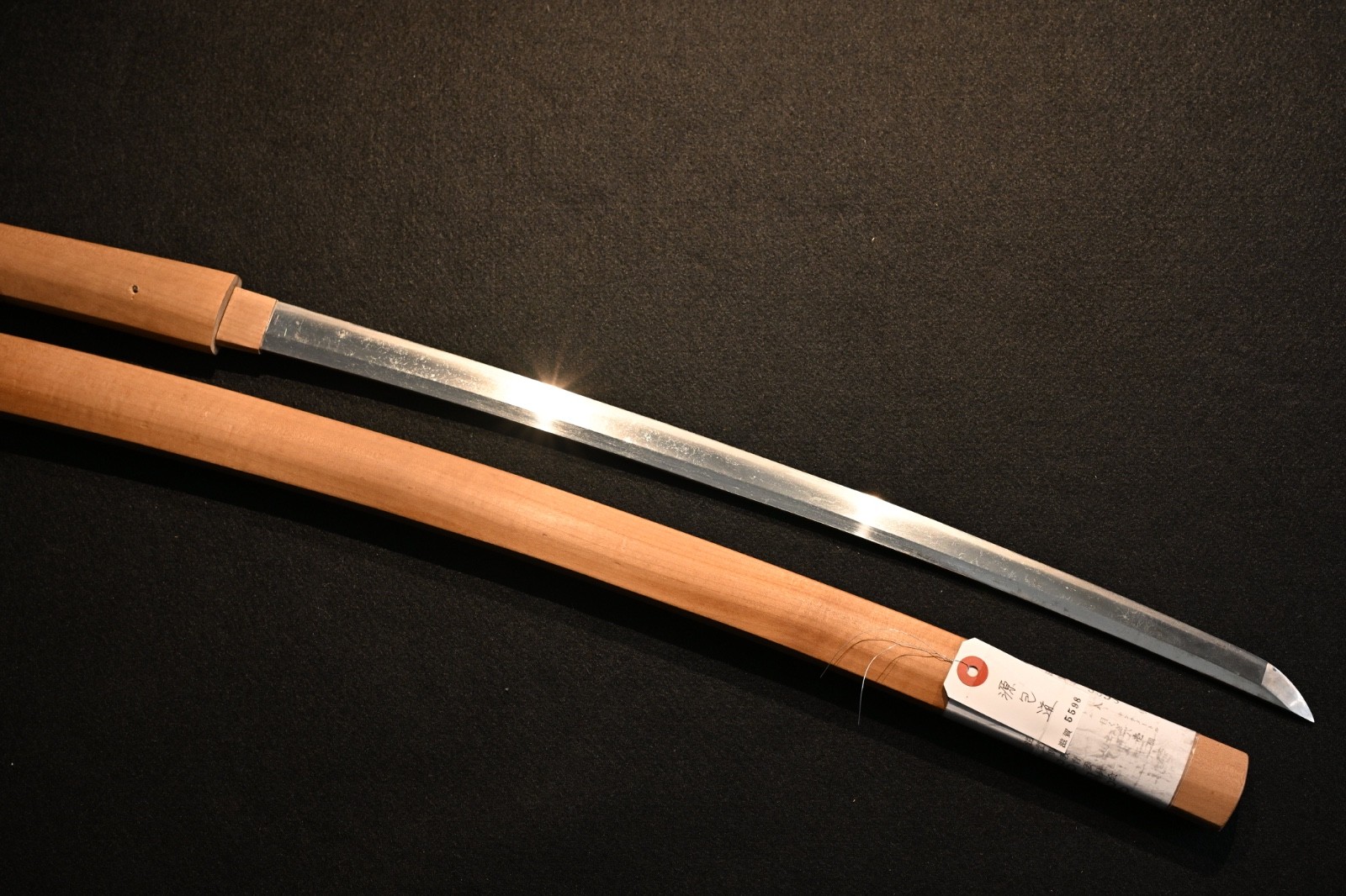 Wakizashi Japanese antique sword Minamoto Kanemichi Edo period shirasaya