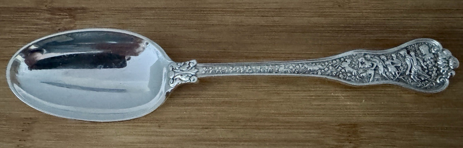 TIFFANY OLYMPIAN STERLING 6” TEASPOON CRISP OLD ONE BEAUTIFUL NO MONOGRAM