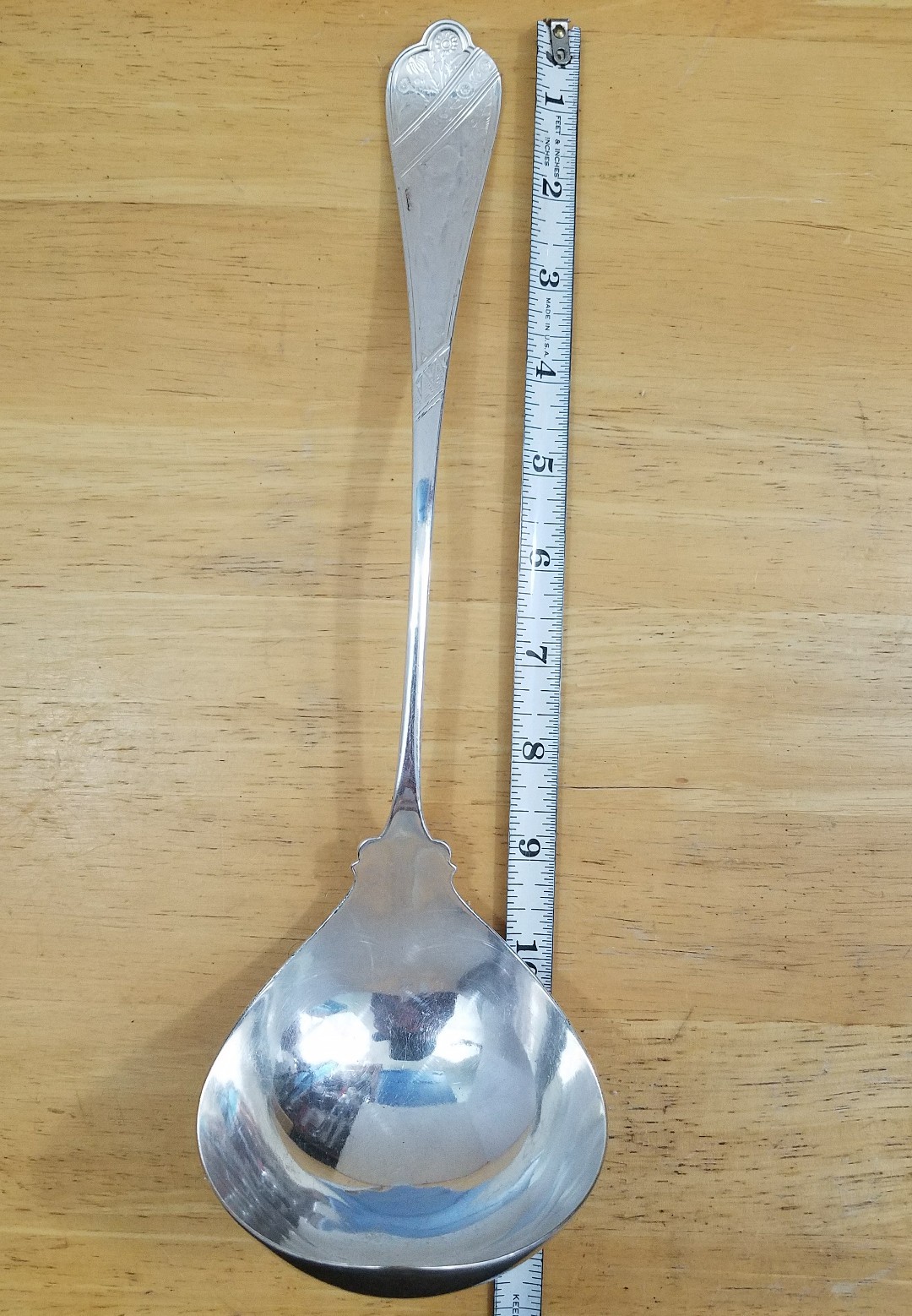 WM ROGERS ANTIQUE c1879 SILVERPLATED EASTLAKE/LYONNAISE SOUP 🥣- PUNCH🧉 LADLE