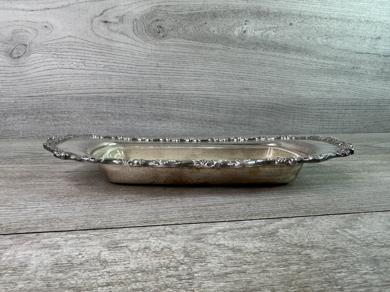 Webster-Wilcox International Silver American Rose Silverplate Butter Dish w/