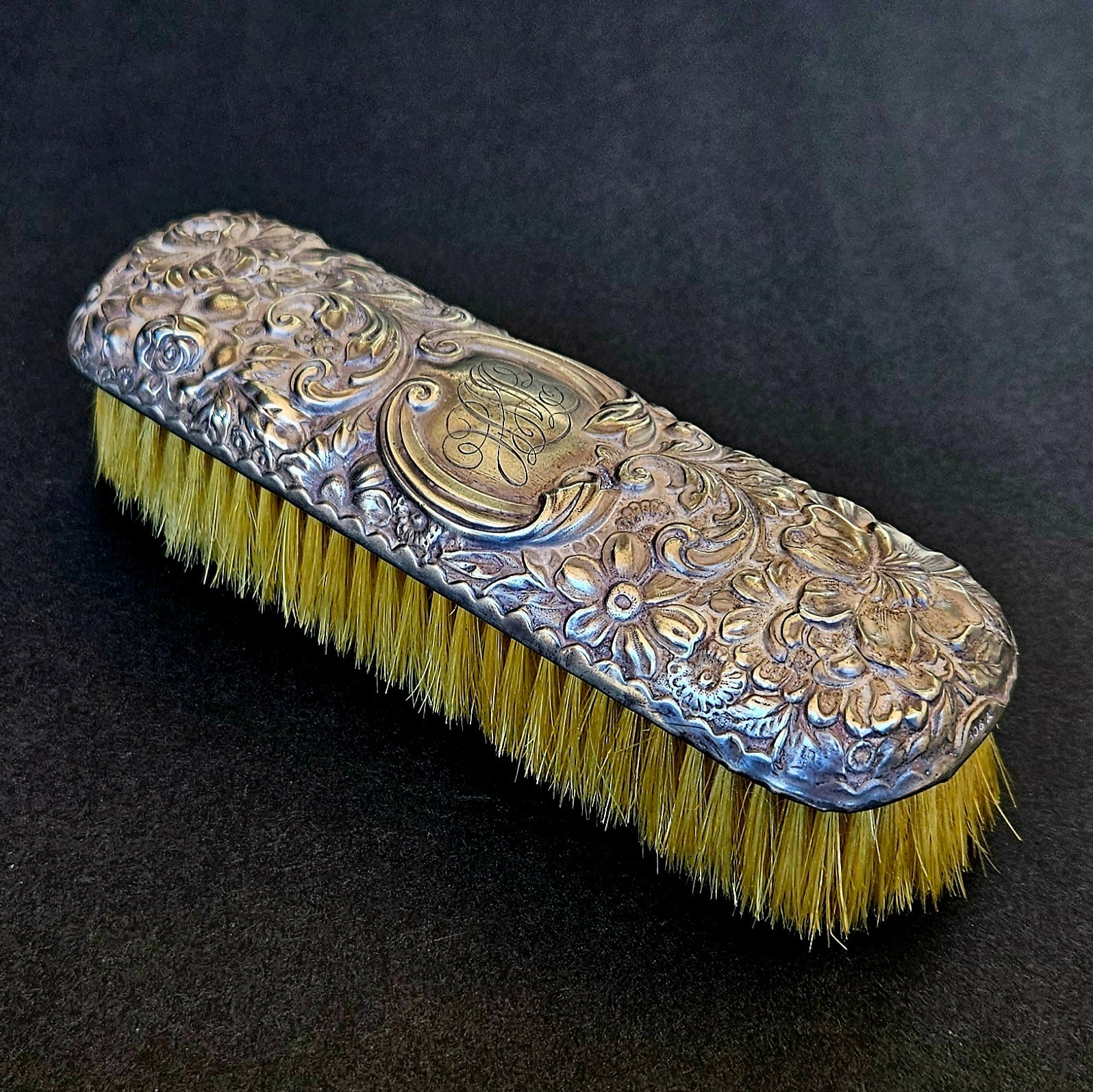 Antique Gorham Cluny Sterling Silver Clothes Brush No 606A Victorian Repousse