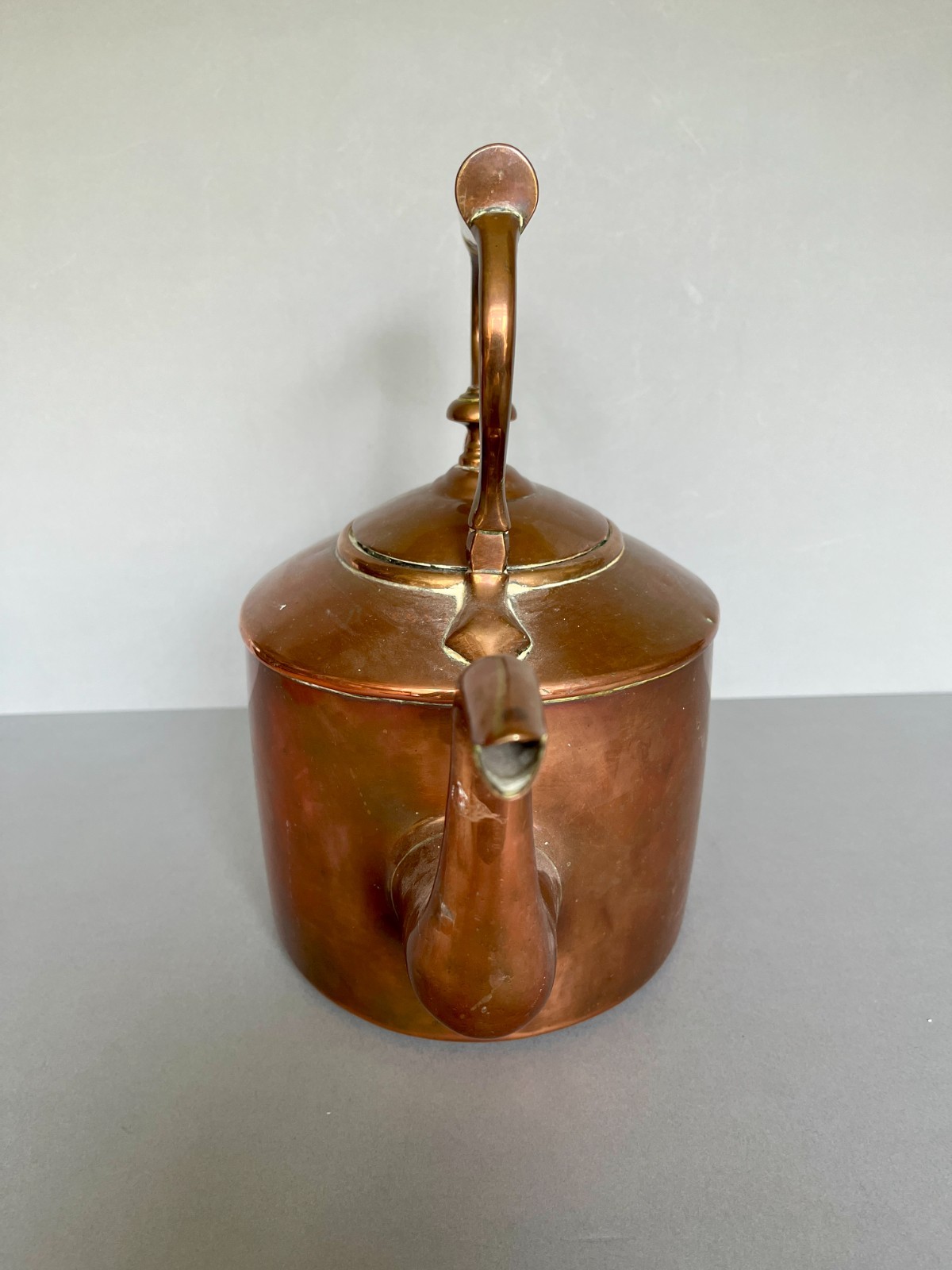 LARGE VICTORIAN 8 PINT COPPER KETTLE, BRITISH, c.1840s-60s
