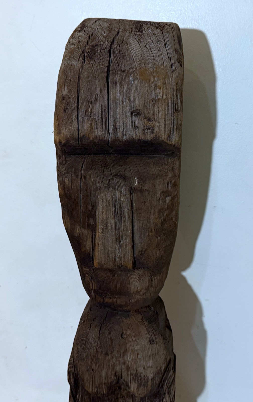 LARGE OLD KONSO PEOPLE CARVED SOLID WOOD WAAKA GRAVE STATUE FROM ETHIOPIA
