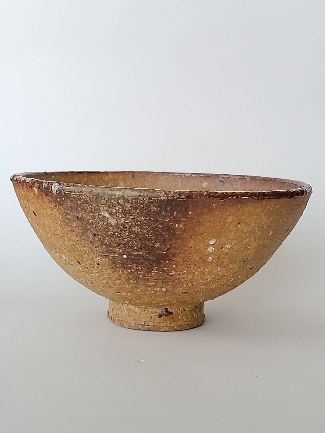 Vintage Japanese Korean Irabo Chawan Earthenware Pottery Tea Bowl Signed